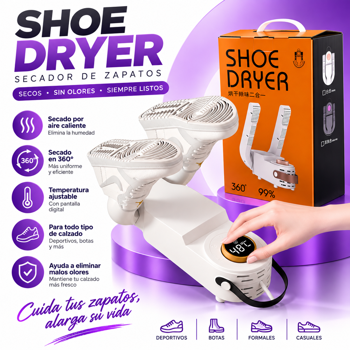 CALENTADOR ZAPATOS FRIO SECADOR LS006
