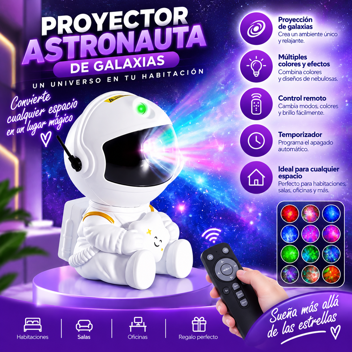 PROYECTOR AUSTRONAUTA DE GALAXIAS