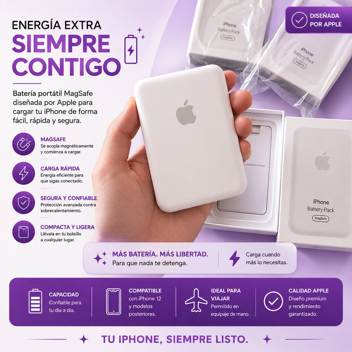 BATERIA PORTATIL IDEAL PARA VIAJES